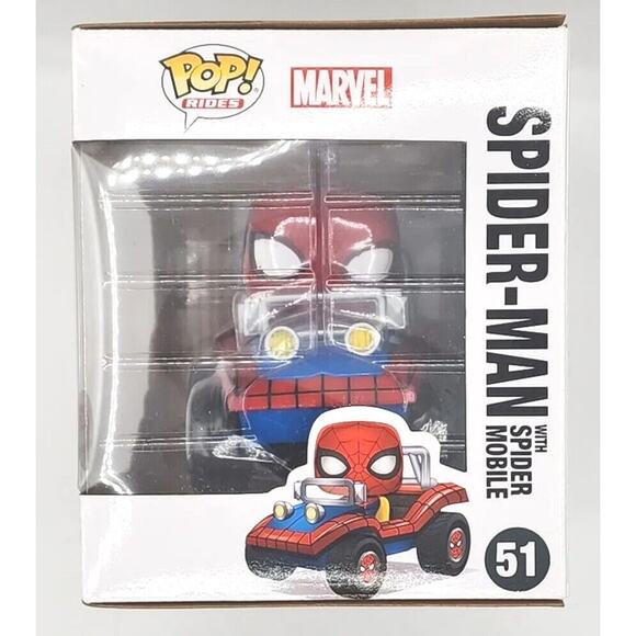 Amazon.com: POP Funko - Marvel Figurines - Spider-Mobile  Funko Pop! Rides Marvel Spider-Man #51 TSB